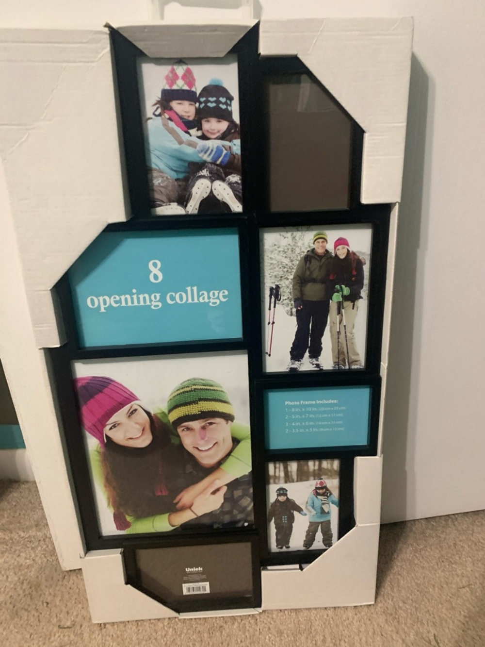 Black 8-Opening Collage Picture Frame -